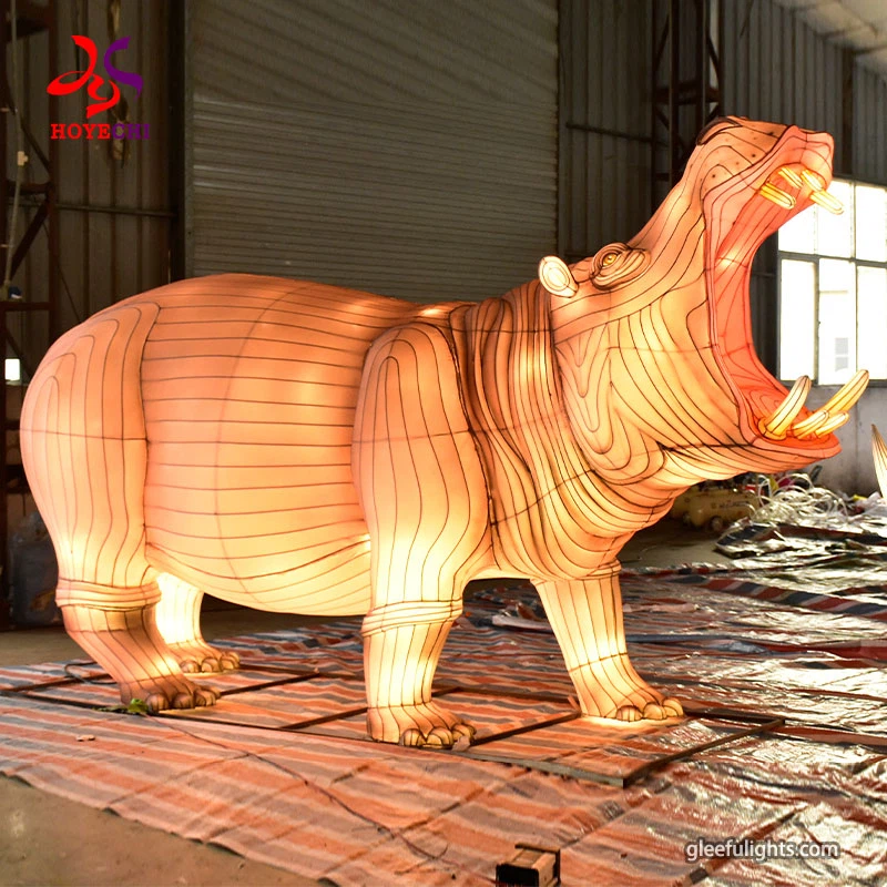 Beleuchtete Dinosaurier-Festlaterne für Tier-Themenpark-Gartendekoration