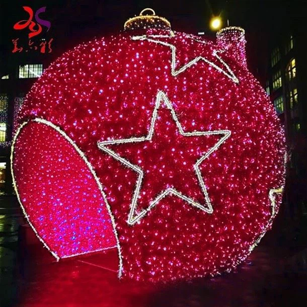 Mall Christmas Giant 3D Ball Motif Light LED With CE ROHS